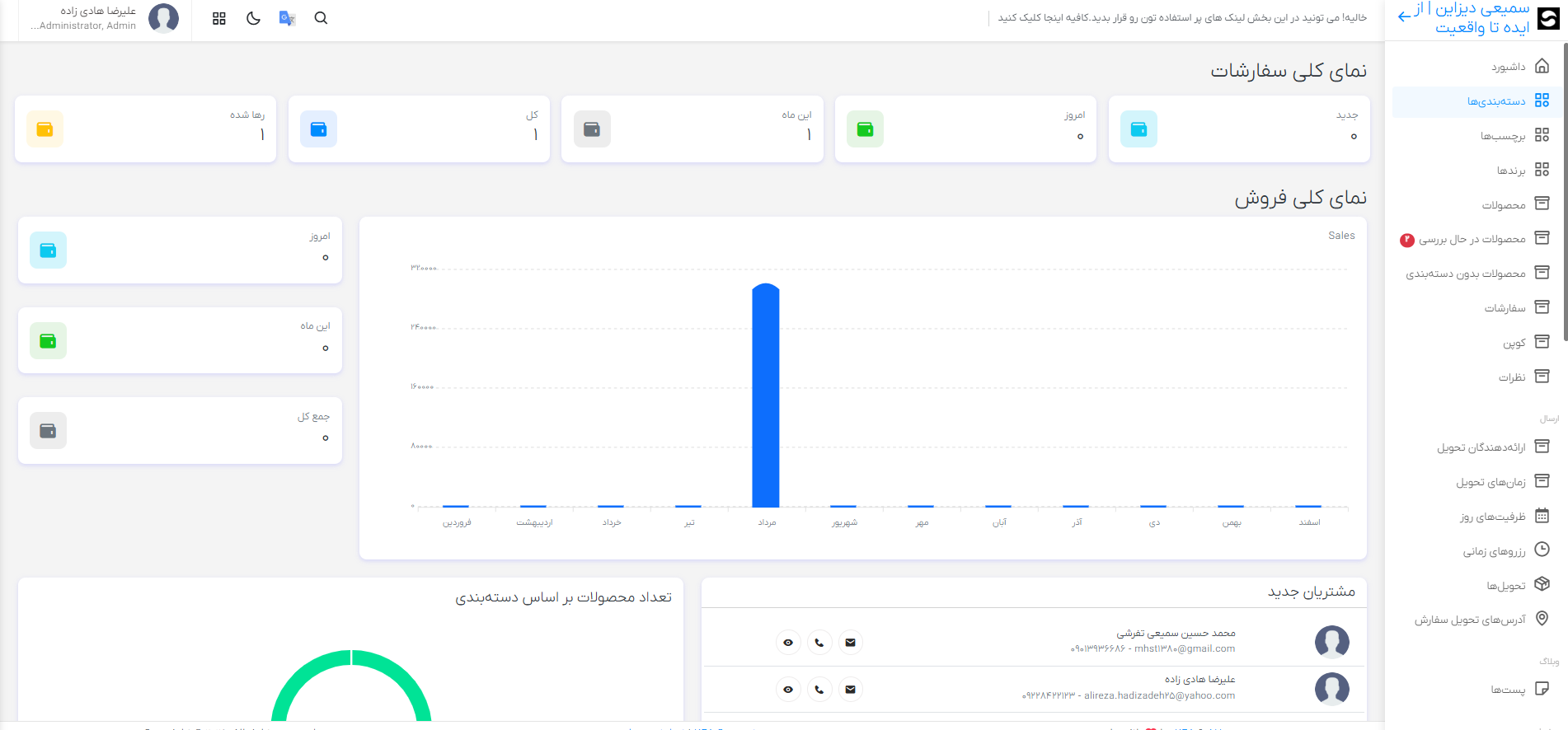 مدیریت سفارش‌ها